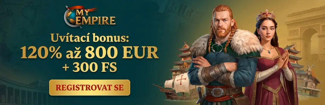 Banner My Empire Casino zobrazující herní rozhraní